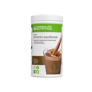 Envase de batido Herbalife Fórmula 1 sabor chocolate cremoso