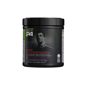 Bote de Herbalife24 CR7 Drive sabor açaí, bebida isotónica para deportistas.